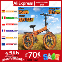 Electric Bicycle ENGWE 750W Motor 48V13Ah Lithium Battery Adult 20*4 Inch Fat Tire E Bike Shock Absorbing Folding Electric Bike