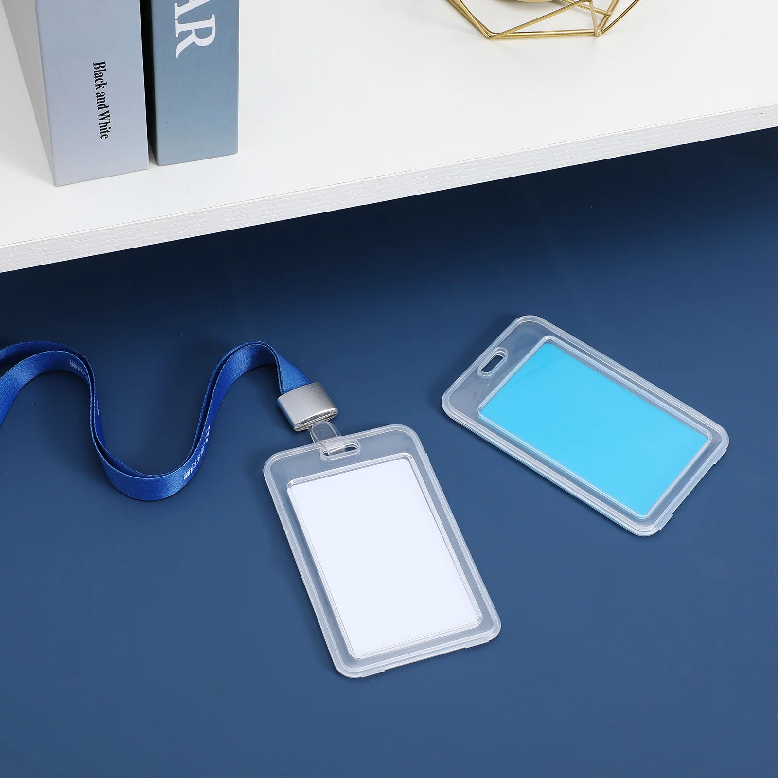 

20pcs Transparent Id Holder Plastic Frosted Name Tag For Office School Travel Use Name Badge Clips Not Included Id Card Holder