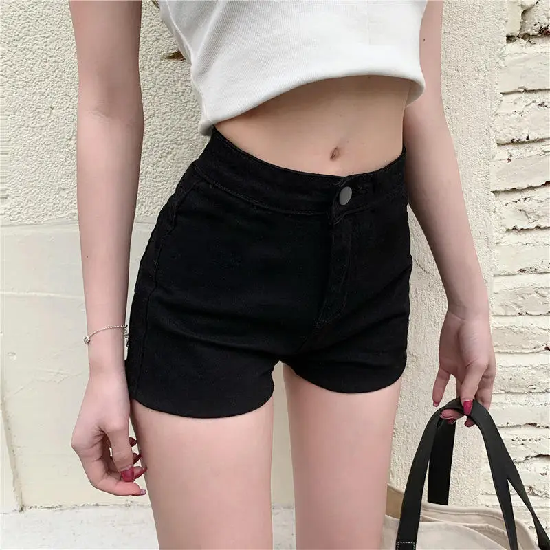 

Облегающие джинсовые брюки с высокой талией, женские эластичные брюки трапециевидной формы, летние прямые джинсы с высокой талией для поездок на работу