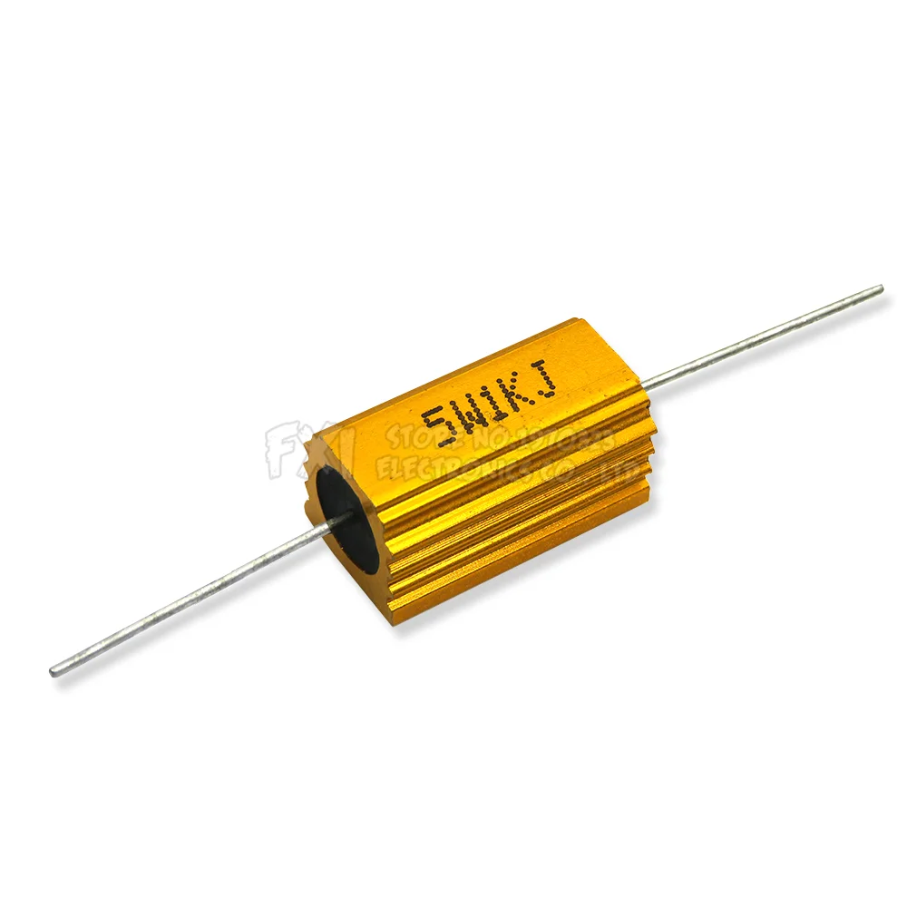 1PCS 10W 25W Aluminum Power Metal Shell Case Wirewound Resistor 0.01 ~ 30K 1 2 3 5 6 8 10 20 100 150 1K 10K ohm Igmopnrq RX24 5W