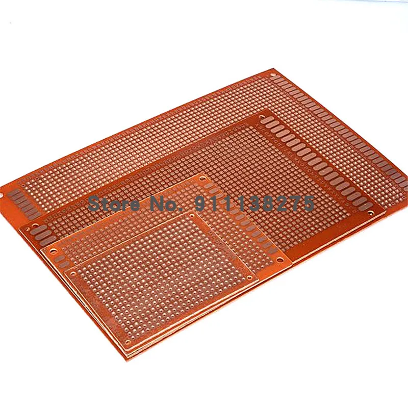 5pcs 12x18 12*18cm Single Side Prototype PCB Universal Board Experimental Bakelite Copper Plate Circuirt Board yellow