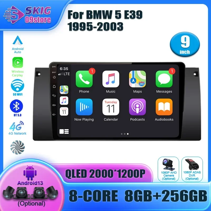 

For BMW X5 E39 E53 1999-2006 Wireless CarPlay Android Multimedia Intelligent System Android radio CarPlay video Stereo camera