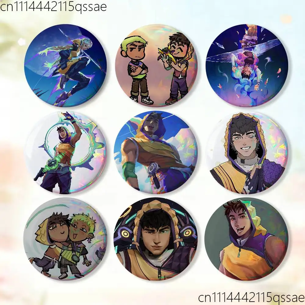 Miks V-ValorantS Game Badges Button Round Creative Pin Brooch Badge Bag Decor Accessories Fans Collect Friends Gifts