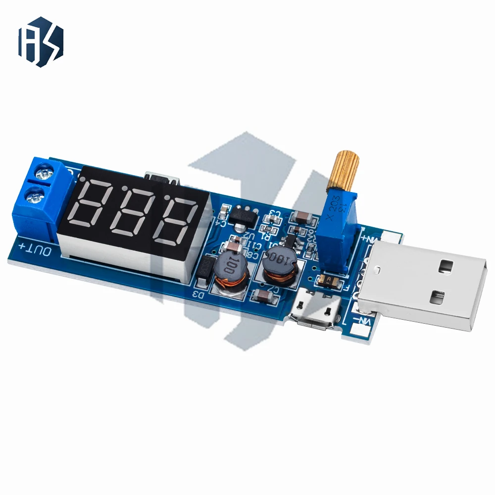 DC-DC 5V a 3.5V / 12V USB Step Up / Down Módulo de fonte de alimentação ajustável Boost Buck Converter Out DC 1.2V-24V