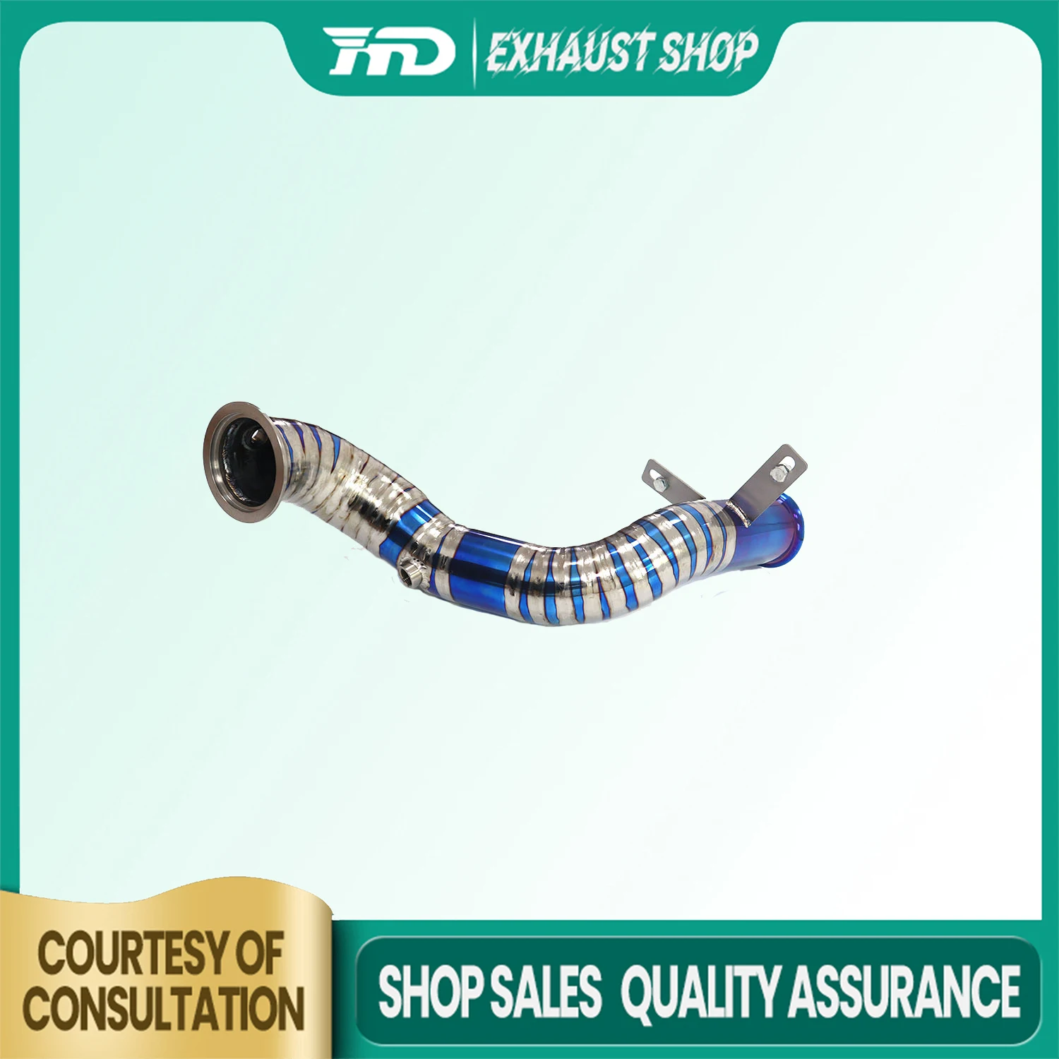 

HMD Exhaust for Mercedes-Benz C200 W205 RHD Downpipe Ti without Heat shield Manual welding High performance