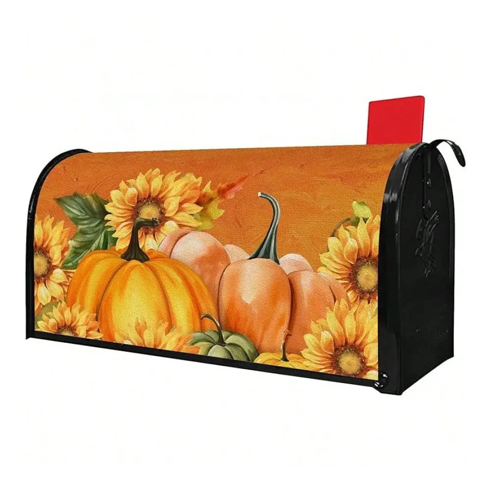 

Fall Yall Pumpkin Maple Leaf Magnetic Mailbox Cover Standard Size 18 X 21 Thanksgiving Harvest Autumn Letter Box Covers Decor O