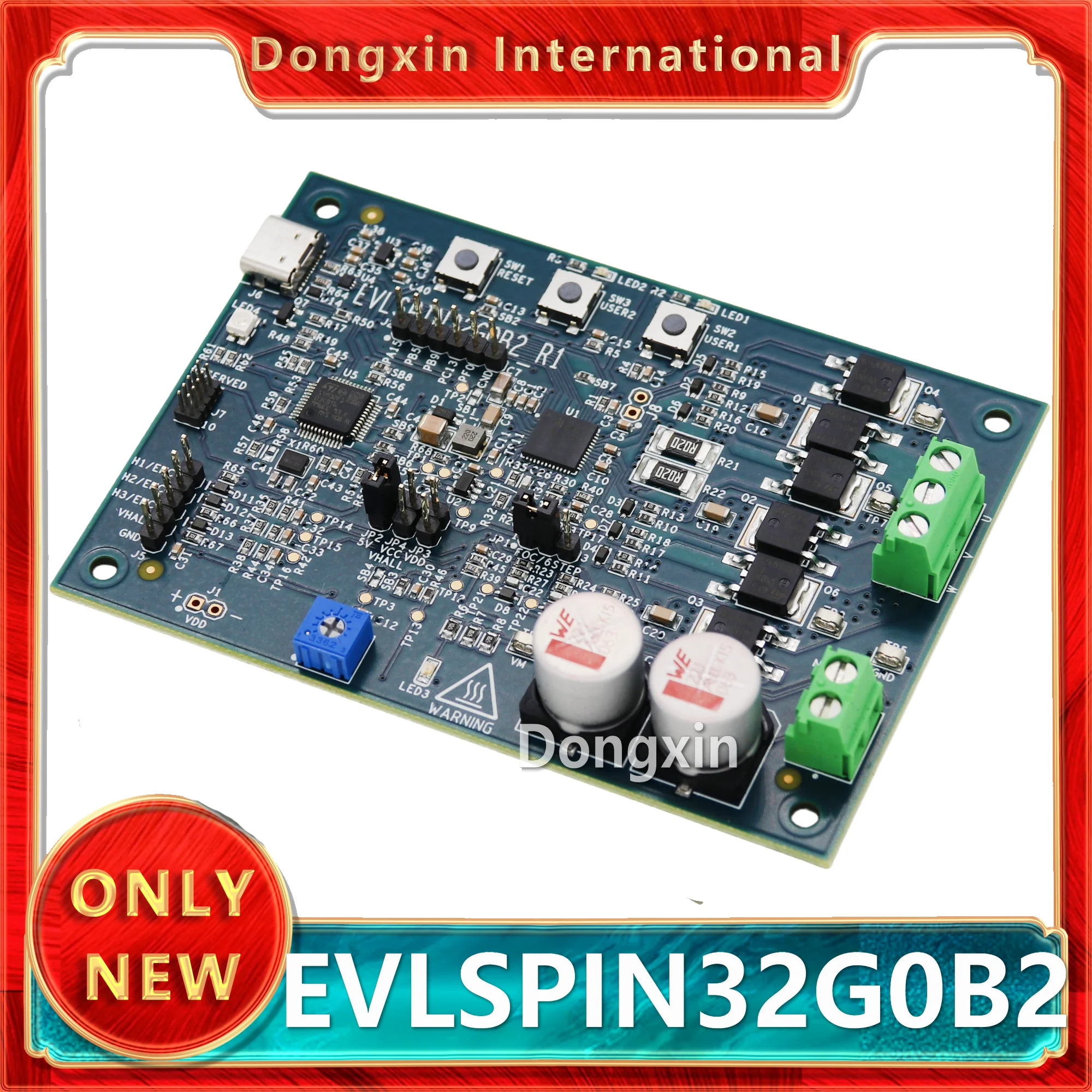 

EVLSPIN32G0B2 STSPIN32G0B2 Плата оценки управления питанием контроллера двигателя/драйвера