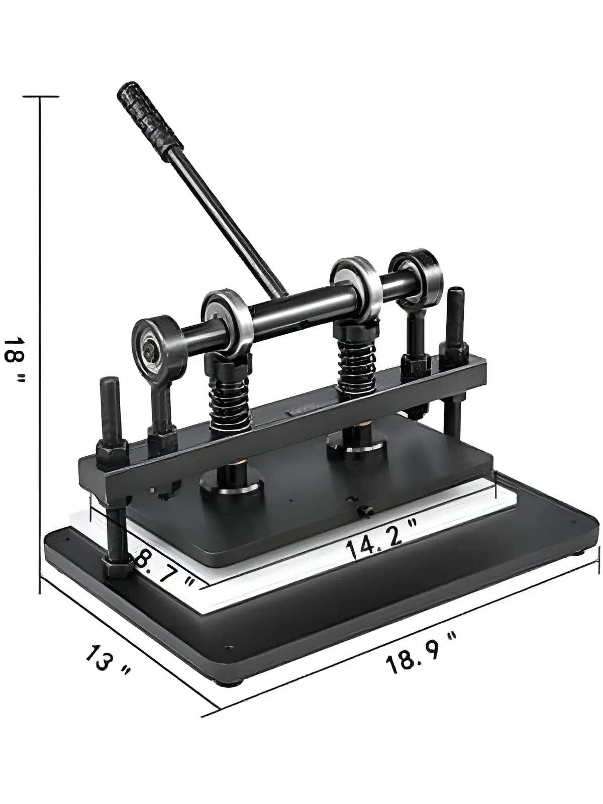 Leather Cutting Machine 360x220mm Manual Die Cutter Max. 15 mm Leather Embossing Machine