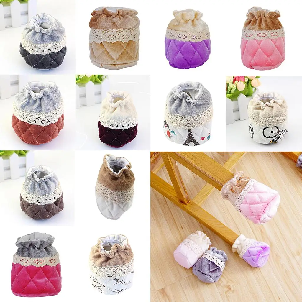 

4 Pieces Non-Slip Chair Leg Floor Protectors Caps Cloth Socks