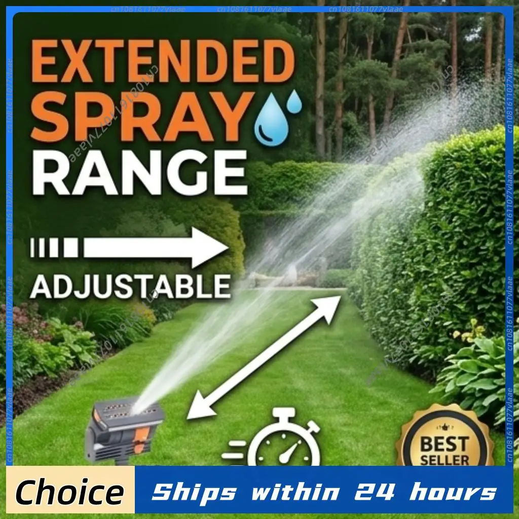 Automatic Oscillating Sprinkler Garden Lawn Watering Tool with 360 Degree Swing Mode Adjustable Water Flow for Large Area