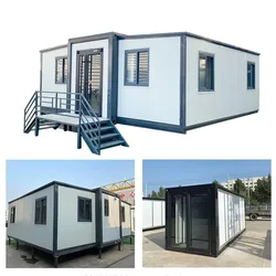 20Ft 40Ft Impermeabile di Lusso Prefab Villa Mobile Espandibile Contenitore Casa Insonorizzata Prefabbricata Piccola Casa 2 3 4 5 Camera Da Letto