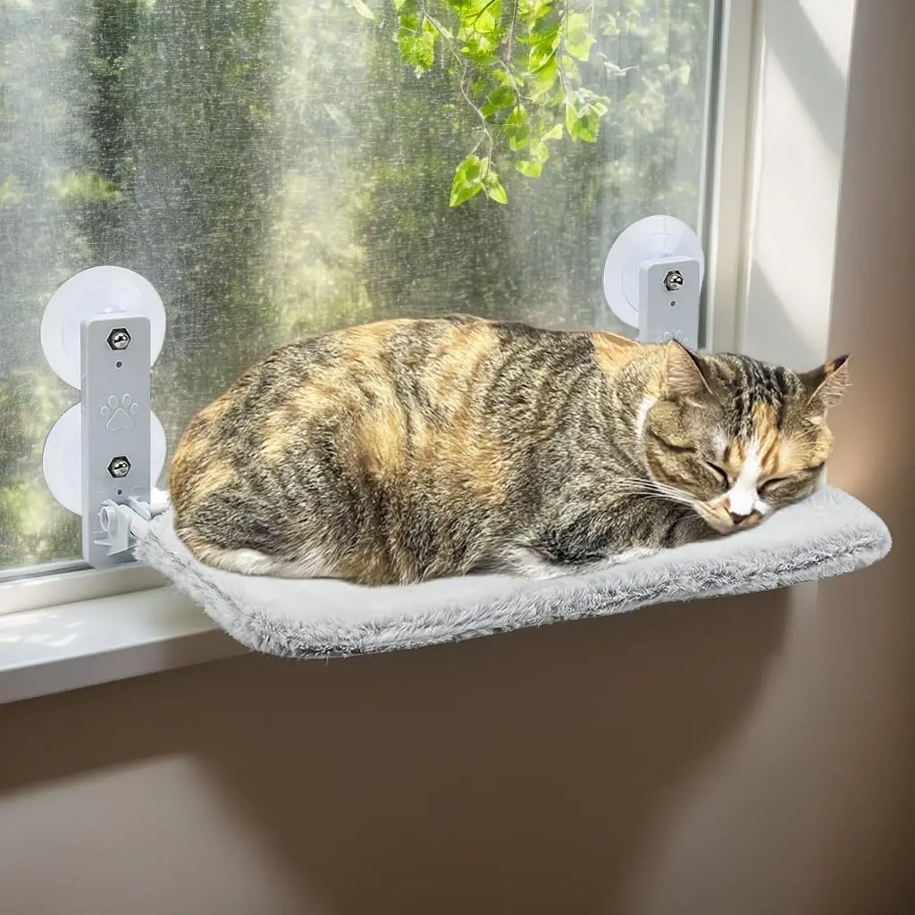

Cat Window Perch Foldable And Cordl Cat Hammo Bed For Window, Pet Window Resting Seat For Indoor Cats