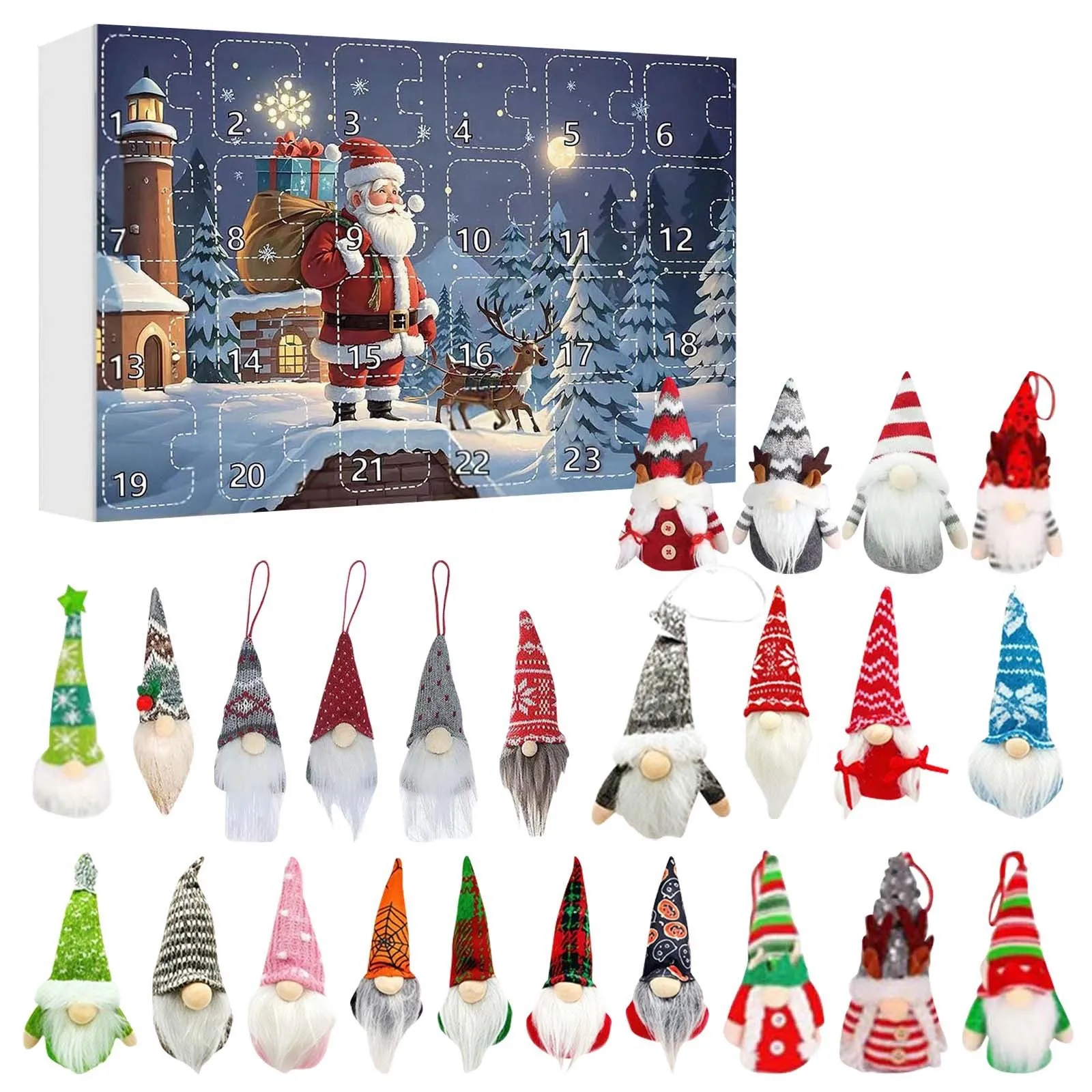 2024 Christmas Gnome Advent Calendar 2025 Christmas Countdown Calendar With Collectible Gnome Plush Dolls Toy Christmas Gift