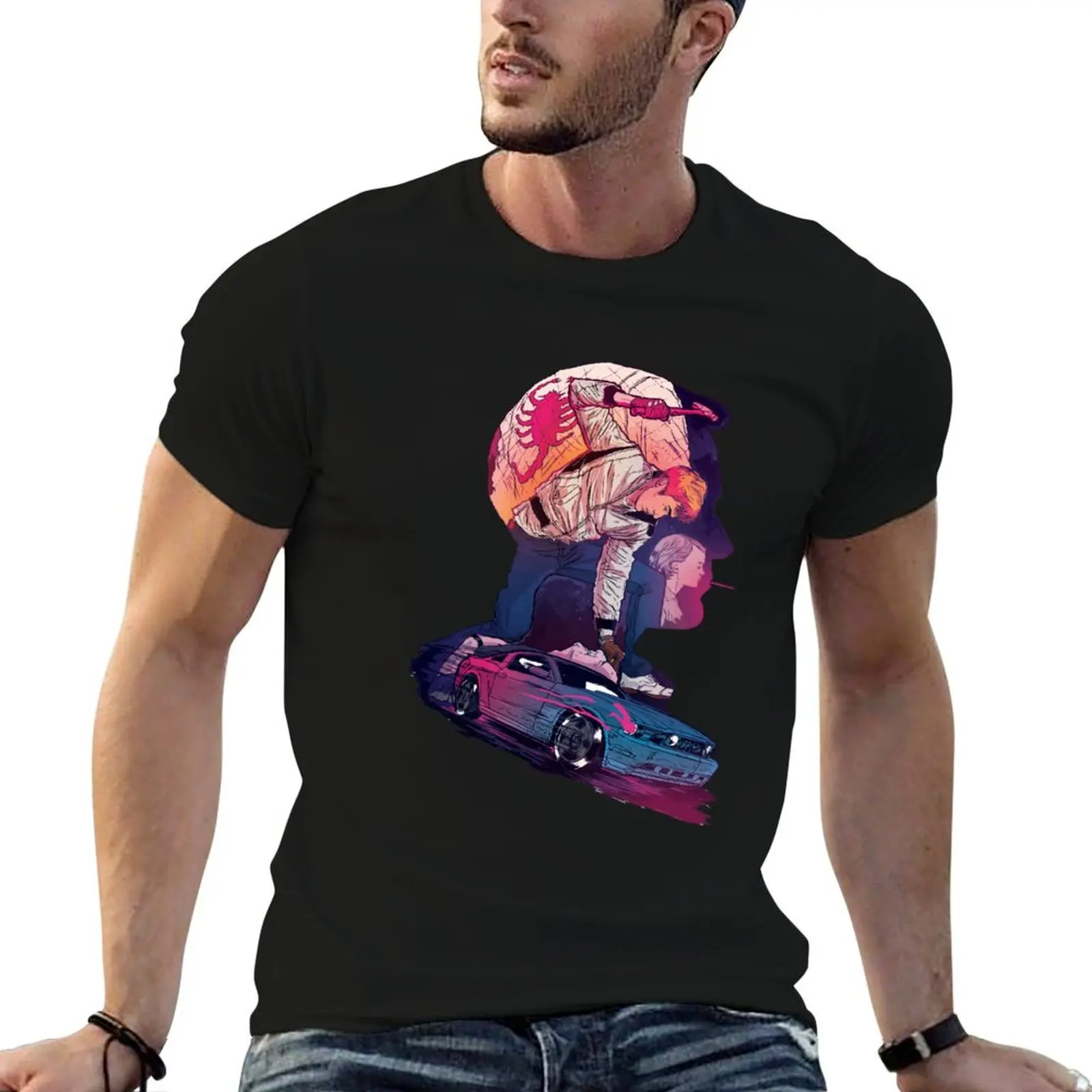Drive Movie Ryan Gosling Art T-Shirt Trendy Print Short Sleeve T-Shirt