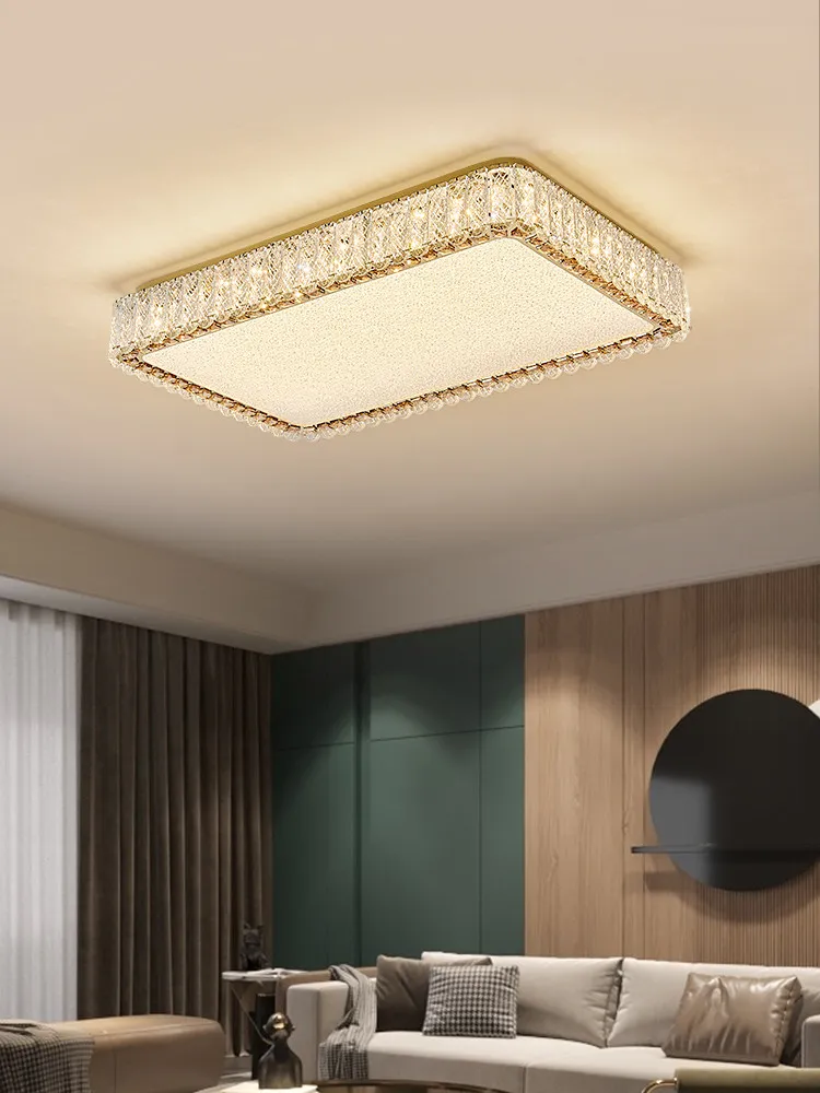 Modern Luxury K9 Crystal Ceiling Light,High‑Grade Villa Duplex Hall Ceiling Lamp Decorative Lighting For Living Room Dining Room