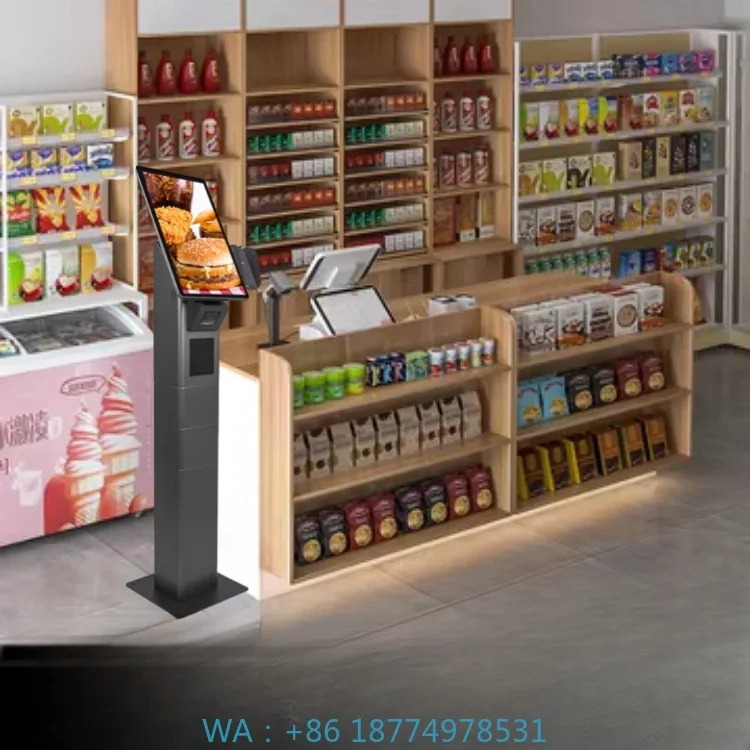 

Unattended Desktop Automatic Touch Fast Food Self Ordering Payment Pos Terminal Self-Service Kiosk 21.5 Inch Restaurant