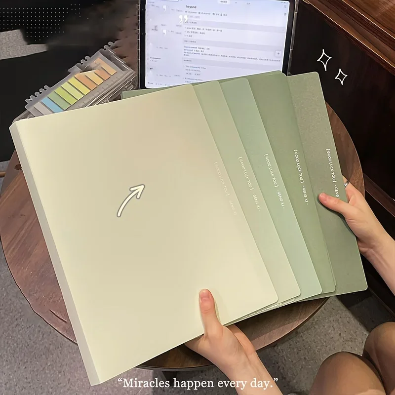 1pc A4 Gradient Folder Ins High Appearance Level Students Examination Paper Storage Book