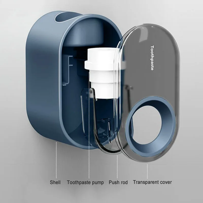 Automatic Toothpaste Dispenser Wall Mounted Lazy Toothpaste Squeezer Punch-Free Toothpaste Holder Bathroom Accessories