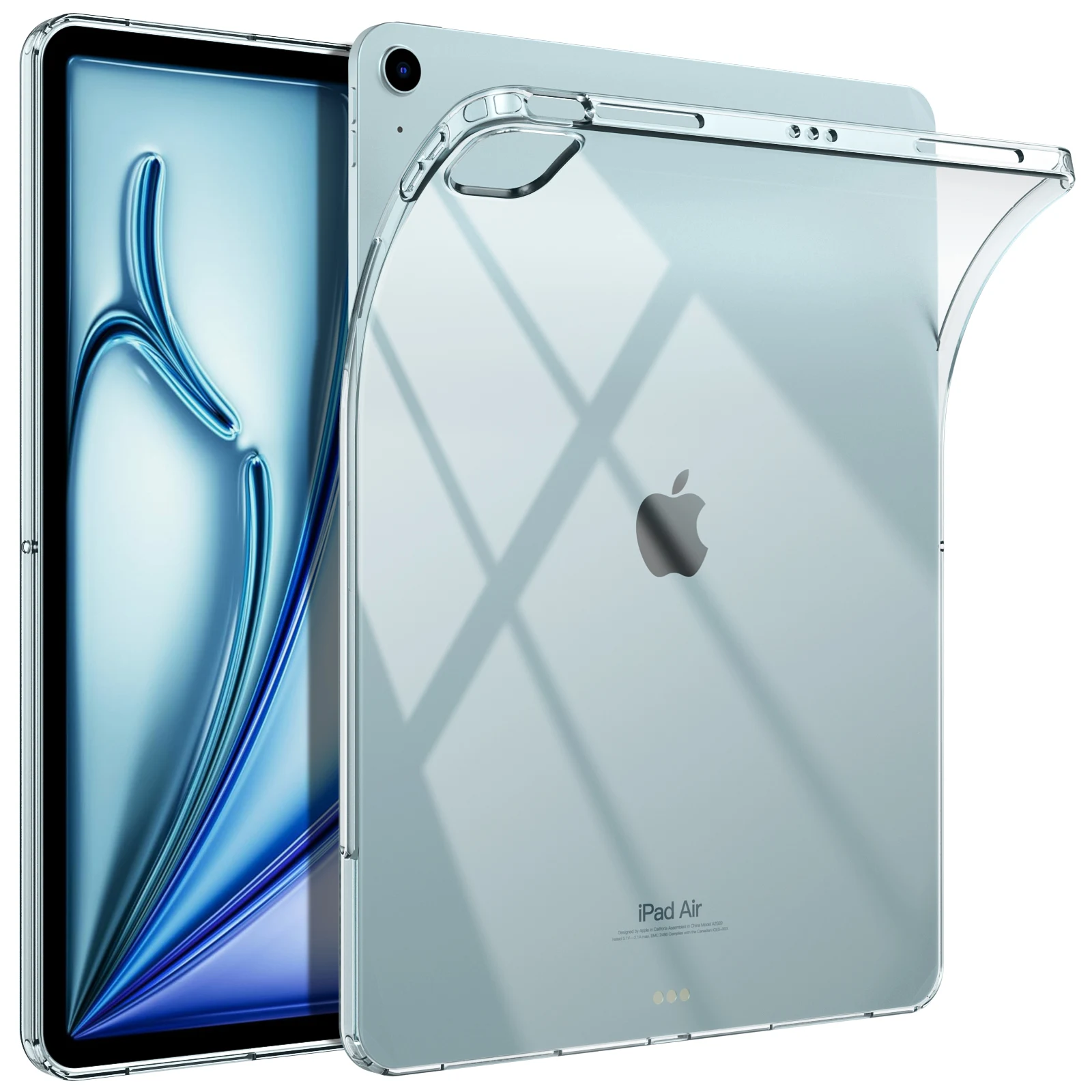 

Case for New iPad Air 13 inch 2024 Clear,Slim&Lightweight TPU Transparent Back Protective Cover for iPad Air 13, Supports Pencil
