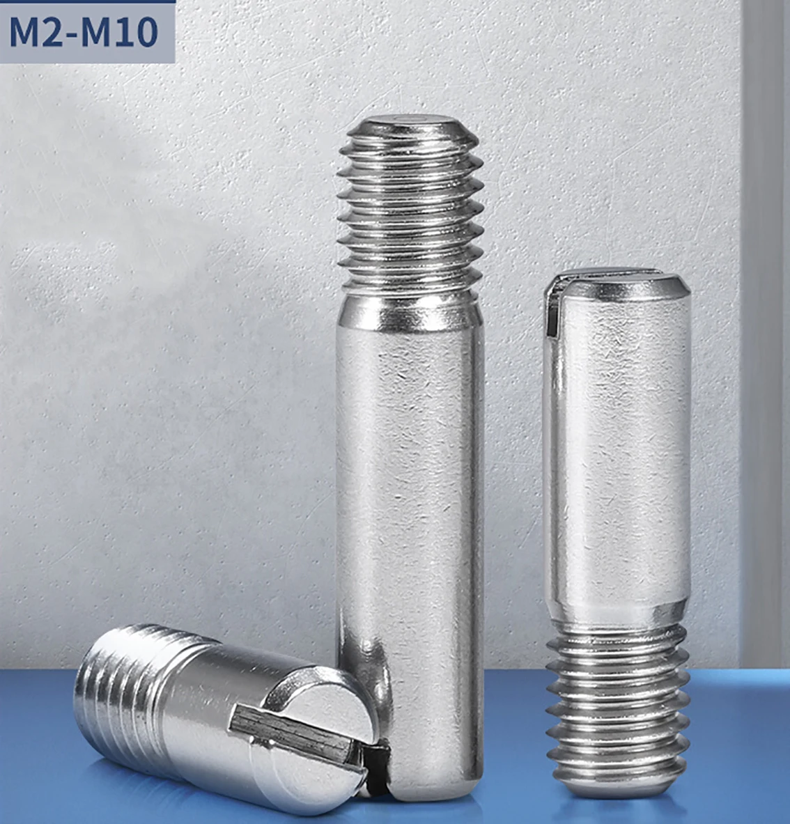 

M2-M10 Slotted External Thread Cylindrical Dowel Pin 304 Stainless Steel Male Thread Fixed Positioning Pins Hardware Accessories