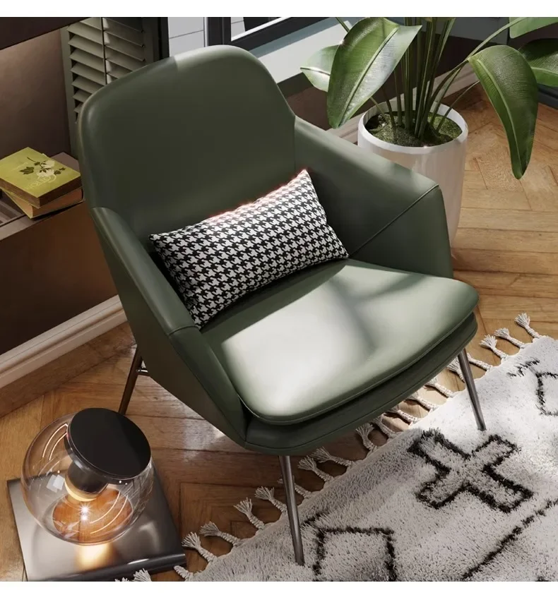 

0 Modern Single Sofa Simple Living Room Balcony Light Luxury Nordic Small Apartment Meeting Leisure