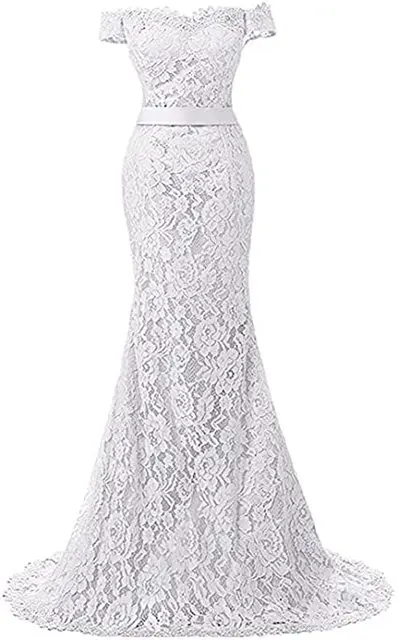 ANGELSBRIDEP abiti da sera a sirena in pizzo con spalle scoperte abiti formali de festa Sweetheart bridmaid Dress corsetto Plus Size