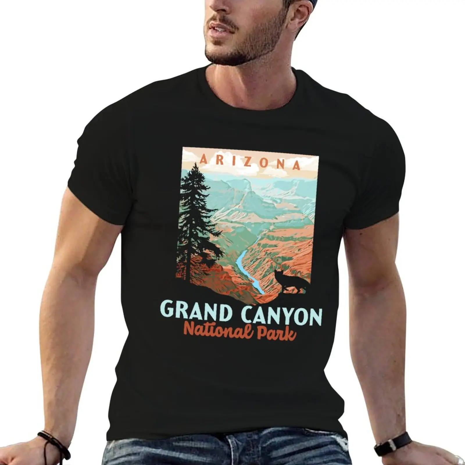 

Grand Canyon National Park, Arizona Vintage WPA Style T-Shirt t shirts for man graphic funny man t shirt luxury T-Shirt