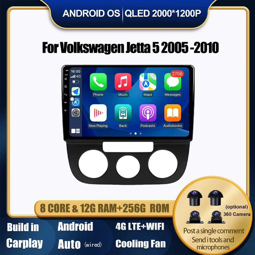 

For Volkswagen Jetta 5 2005 2006 2007-2010 Car Radio Multimedia Video Player GPS Navigation video Autoradio Stereo