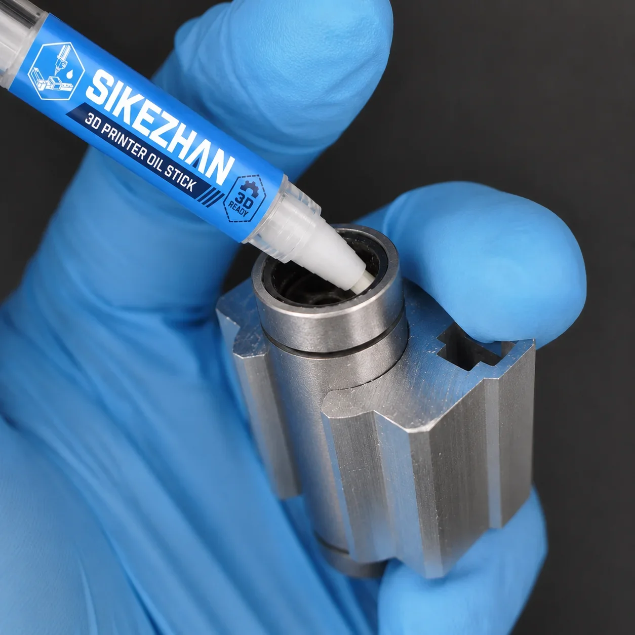 SIKEZHAN 3D-Drucker Schmierkit, 2 Ölstifte, 2 x 10g Fettspritzen & 2 Düsen für Schienen, Schrauben, Bambu Lab, Creality, Prusa – Detail 1