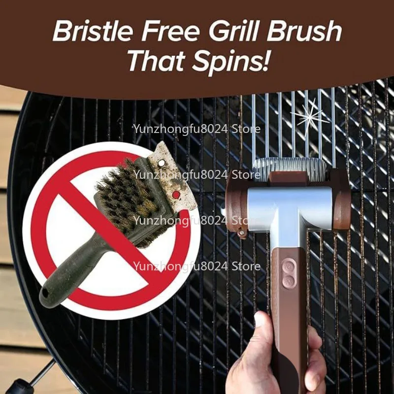 

Stainless Steel 304 Roller BBQ Brush with LED Light Brushless Clear Food Grade Cleaning Kitchen Gadget 2025