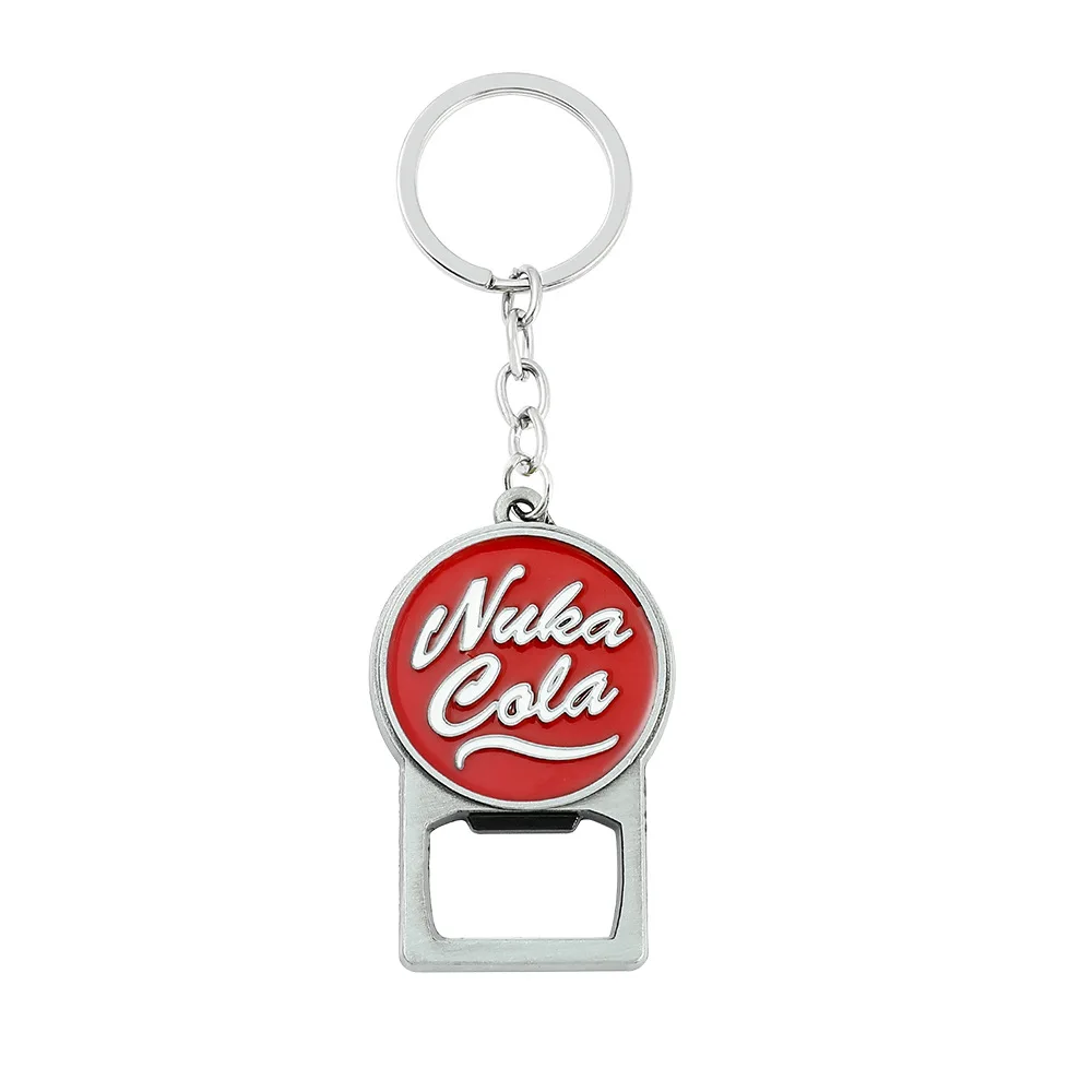 Exquisito Llavero Abridor de Botellas con Insignia Metálica de Coca-Cola de Dibujos Animados, Accesorios de la Serie de TV