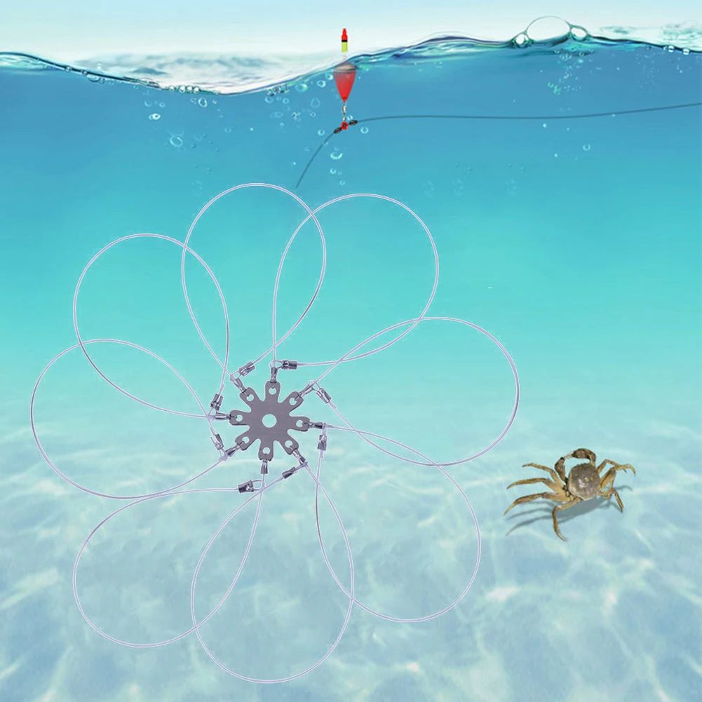 6/8 Rings Crab Catcher Loop Stainless Steel Shrimp Crab Cast Trap Ring Round Fishing Accessories