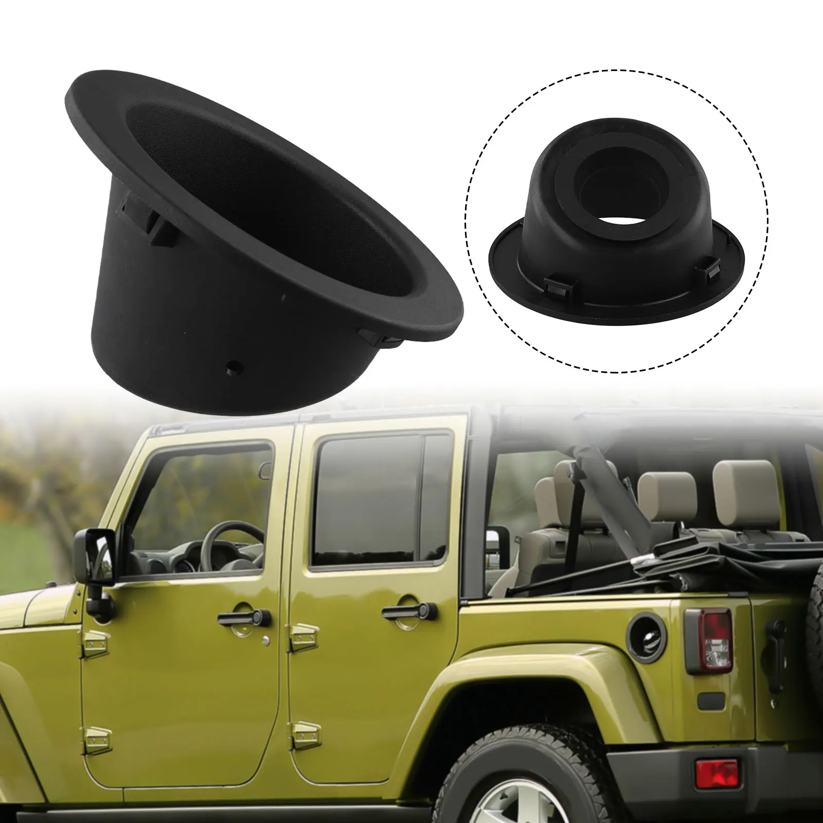Fuel Filler Housing Replacement Unit for Jeep For Wrangler JK Unlimited 2007 to 2018 Plastic Construction 52126046AH 52126046AC