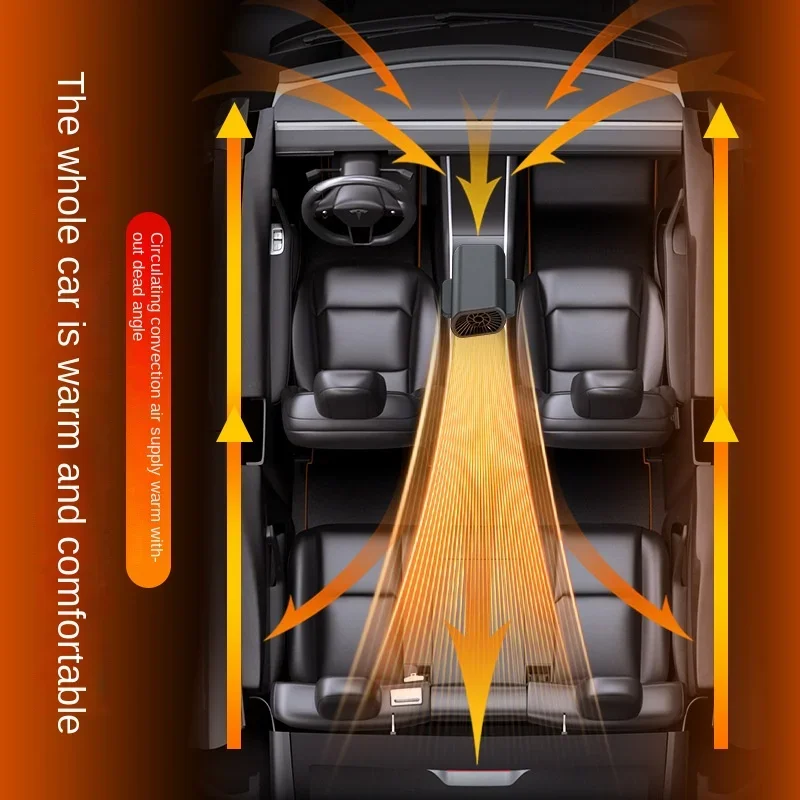 Calentador de coche Defogger de purificación de aire con ventosa Calentador de coche multifuncional Mini calentador de coche