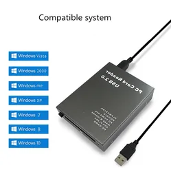 USB 2.0 to PC ATA PCMCIA Adapter, Flash Disk Memory Card Reader, Plug and Play