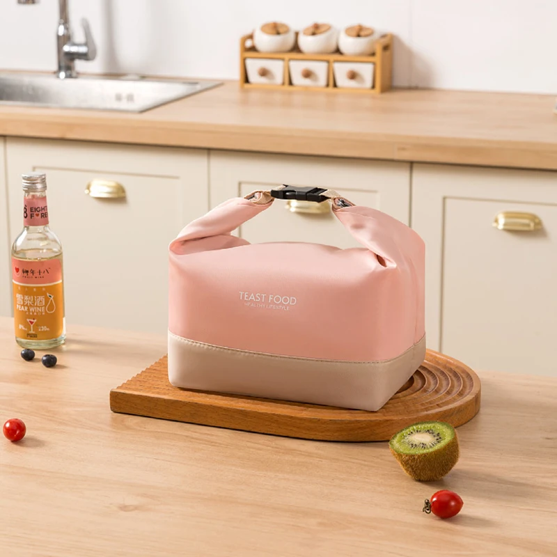 1pcs 휴대용 점심 가방 내구성 절연 도시락 상자 토트 쿨러 핸드백 열 도시락 주머니 식품 캐리어 어깨 가방