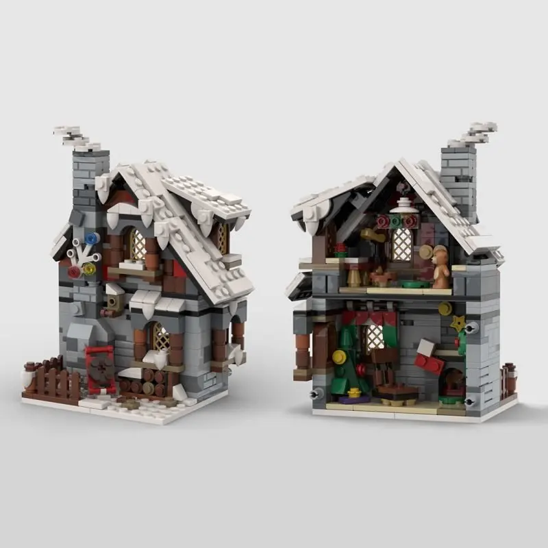 

Изготовленный на заказ MOC-79497 Задний вид (от трех маленьких зимних домиков) 1518 Детали