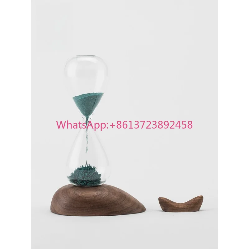 Walnut ornament whale magnetic hourglass creative simplicity high sense gift exquisite office decoration