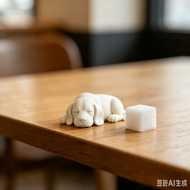 3D Printed Sleeping Beagle Puppy Resin Figurine Mini Car Dashboard Animal Decor Sculpture