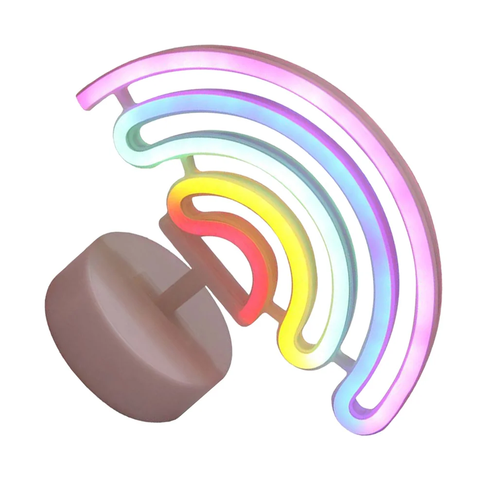 

1pc Rainbow Night Light Led Lamp For Bedroom Desktop Decor Glow Rainbow Bedside Light Night Lamp Living Room Corridor Washroom