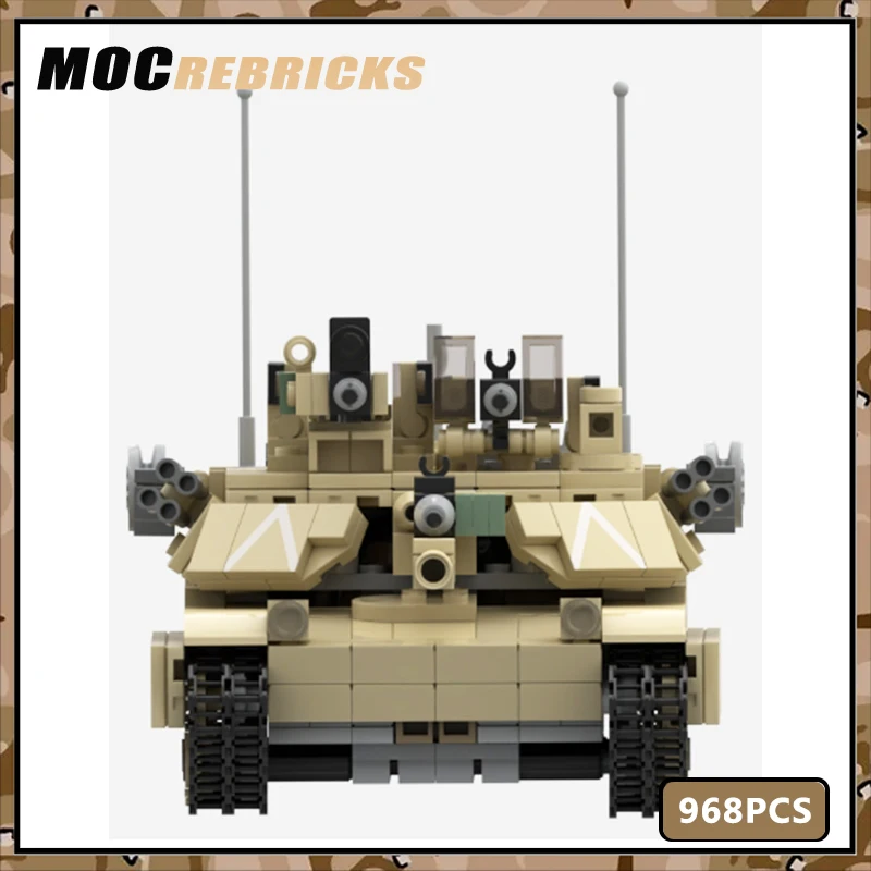 Military Tanks MOC Building Blocks Weapon M1 Abrams Vehicle Kids Birthday DIY Model Suit Children's Toys Puzzle Christmas Gift