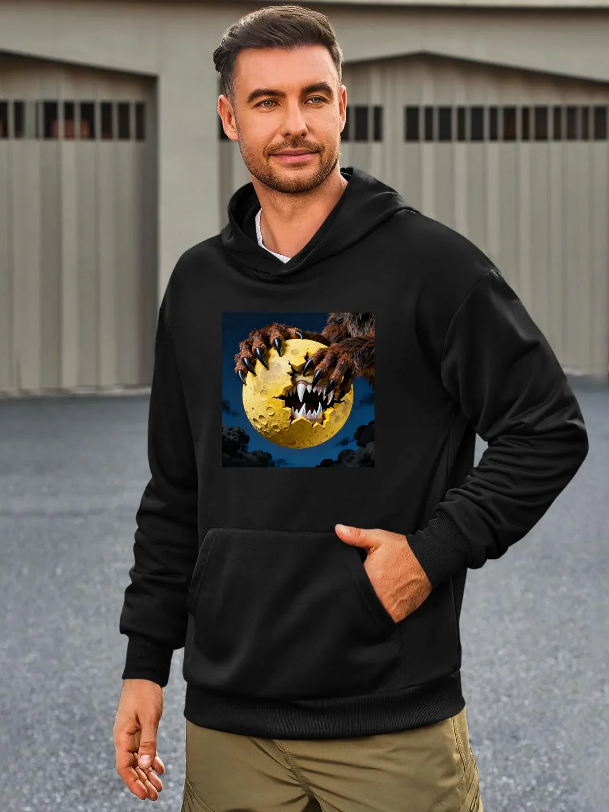 

Men's Casual Pullover Hoodie - Graphic Print Sweatshirt, Stylish Hooded Sweatshirt for Anime & Street Fashion Enthusiasts