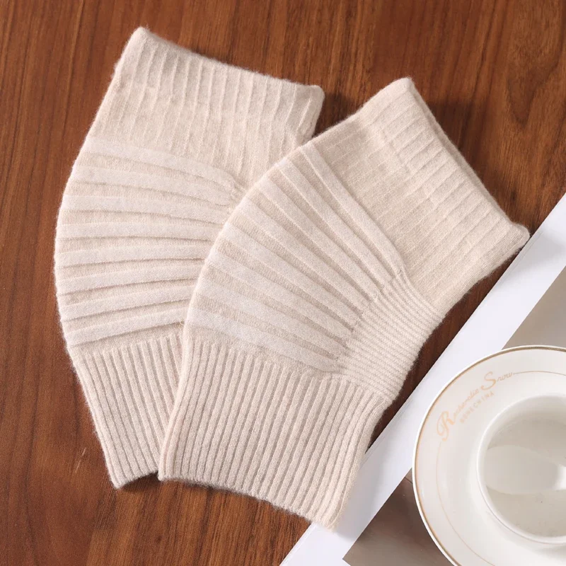 

100% чистая шерсть, полосатый эластичный наколенник, зимние уютные термозащитные наколенники, компрессионные спортивные наколенники для женщин и мужчин