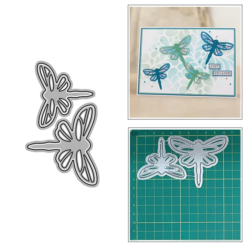 Splendid Dragonflies Metal Cutting Dies for DIY Scrapbook Album Paper Card Decoration Crafts Embossing 