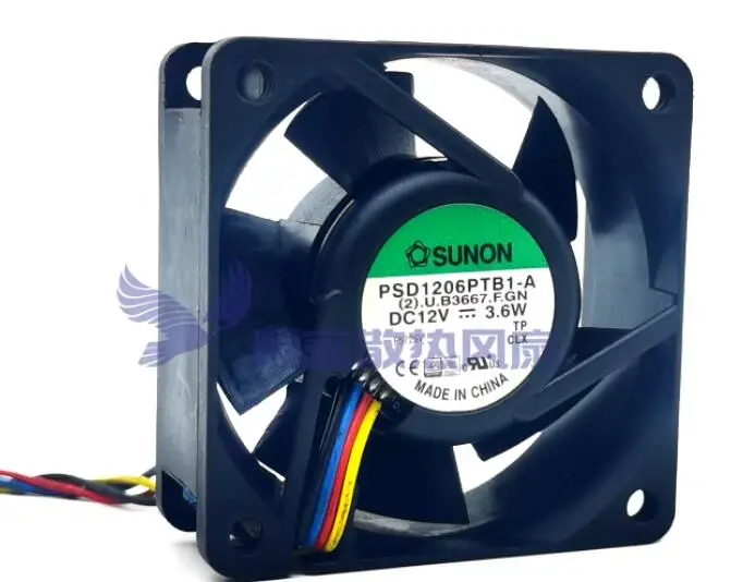 

SUNON PSD1206PTB1-A (2).U.B3667.F.GN DC 12V 3.6W 60x60x25mm 4-Wire Server Cooling Fan