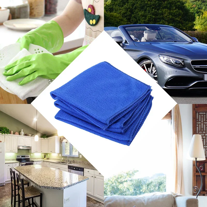 30x30cm Car Wash Microfiber Towels Soft Drying Cloth Hemming Wash Towel Water Suction Polishing Duster Car Cleaning Tools