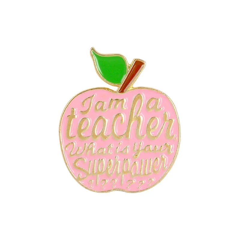 Europe AmericaPopular New Models Originality Gift Style Chest Button Four Color Apple Brooch Badge Collar Pin Embellishment