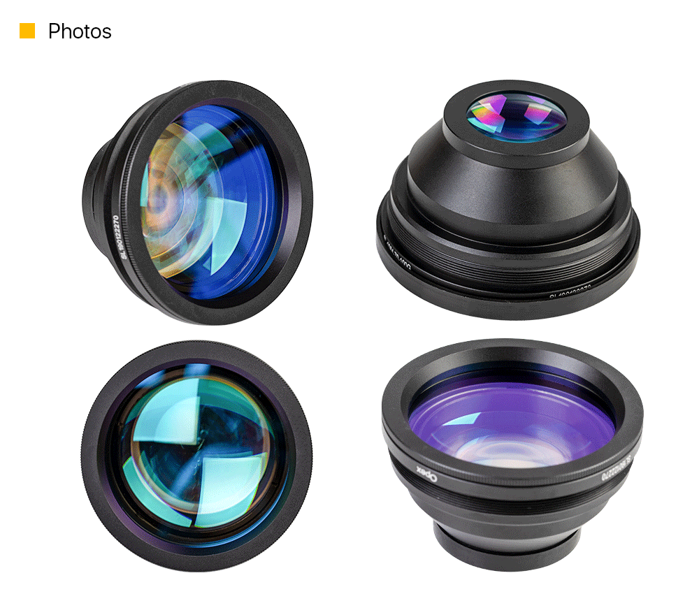 F-theta Objektiv Feld Objektiv 1064nm 70x70-300x300mm F100-420nm für 1064nm YAG Optische Faser Laser Kennzeichnung Maschine Teile – Detail 4