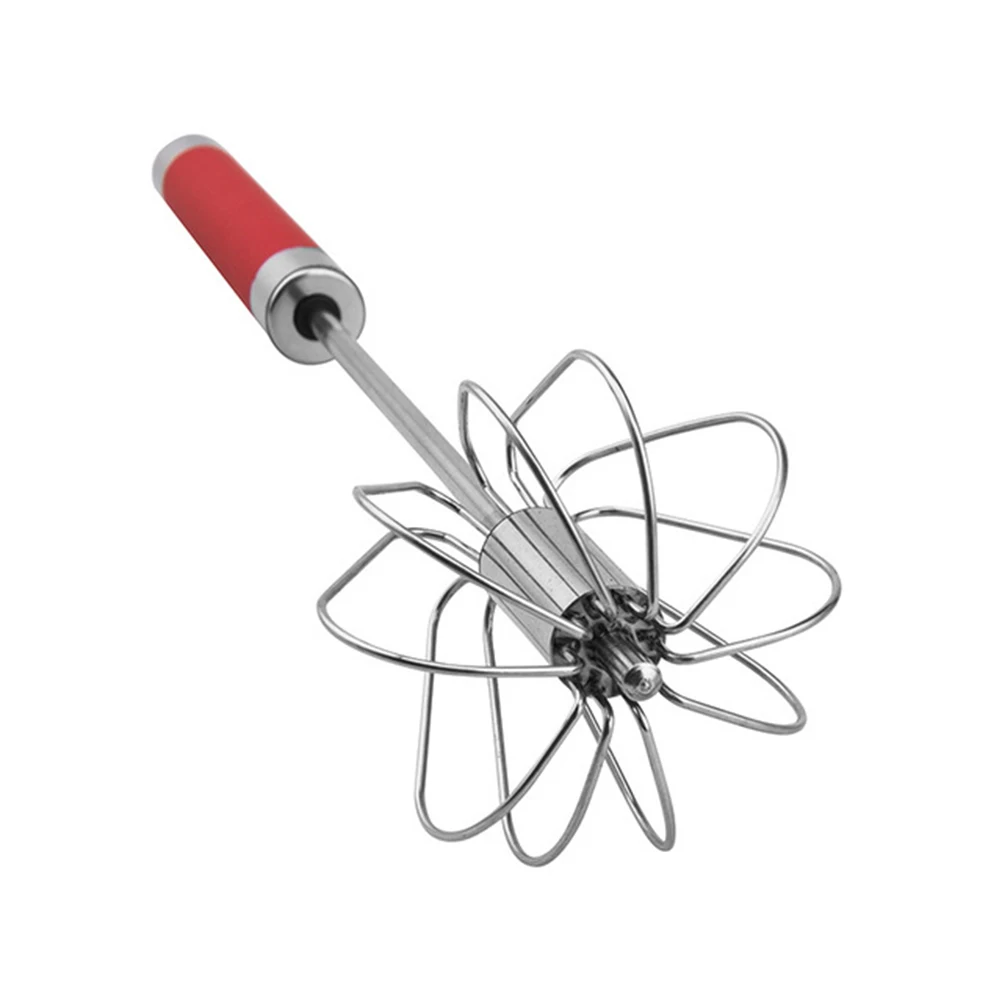 

3pcs Stainless Steel Rotary Egg Beater Semi-Automatic Cream Whisk Butter Blender Dough Mixer Kitchen Hand Mixer For Baking