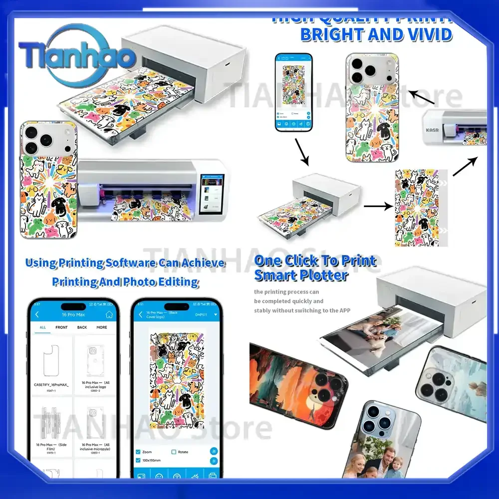 Customizable Mini Sublimation Printing Machine for Phone Skin Printer DIY Mobile Back Film Back Skin Sticker in Stock